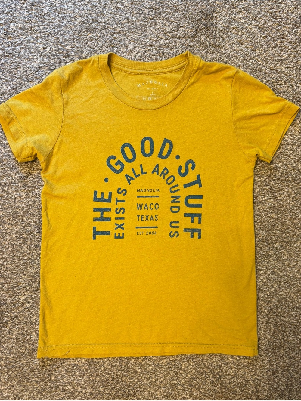 Magnolia Kids' Mustard Yellow 'The Good Stuff' Graphic Tee